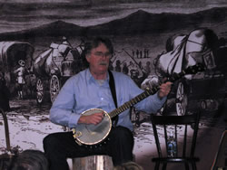 Doug on banjo in Baker City